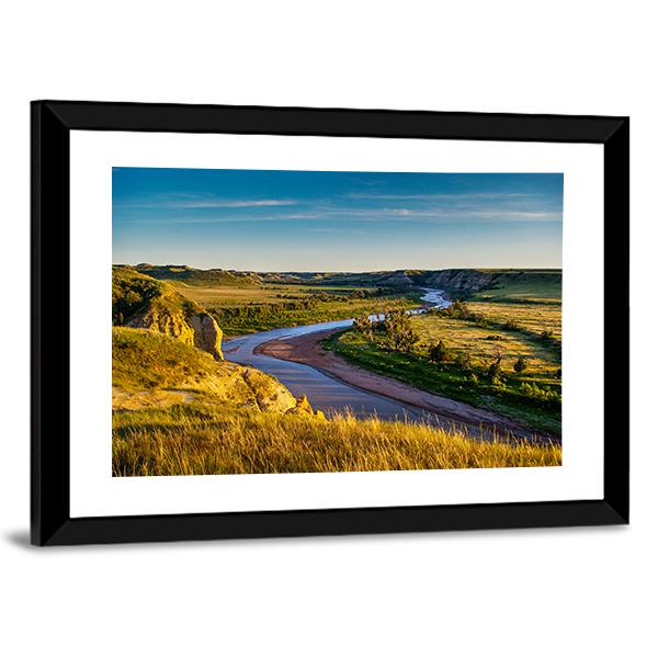 North Dakota Badlands Canvas Wall Art-3 Horizontal-Gallery Wrap-25" x 16"-Tiaracle
