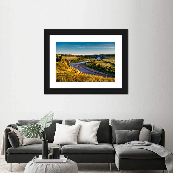 North Dakota Badlands Canvas Wall Art-3 Horizontal-Gallery Wrap-25" x 16"-Tiaracle