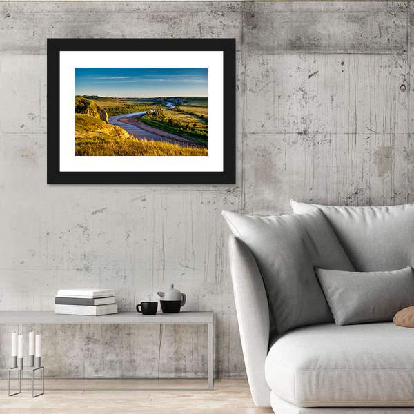 North Dakota Badlands Canvas Wall Art-3 Horizontal-Gallery Wrap-25" x 16"-Tiaracle