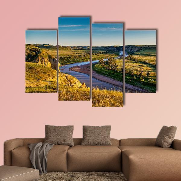 North Dakota Badlands Canvas Wall Art-4 Pop-Gallery Wrap-50" x 32"-Tiaracle