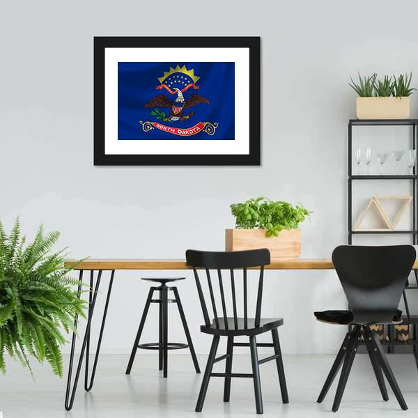 North Dakota Flag Canvas Wall Art-3 Horizontal-Gallery Wrap-25" x 16"-Tiaracle