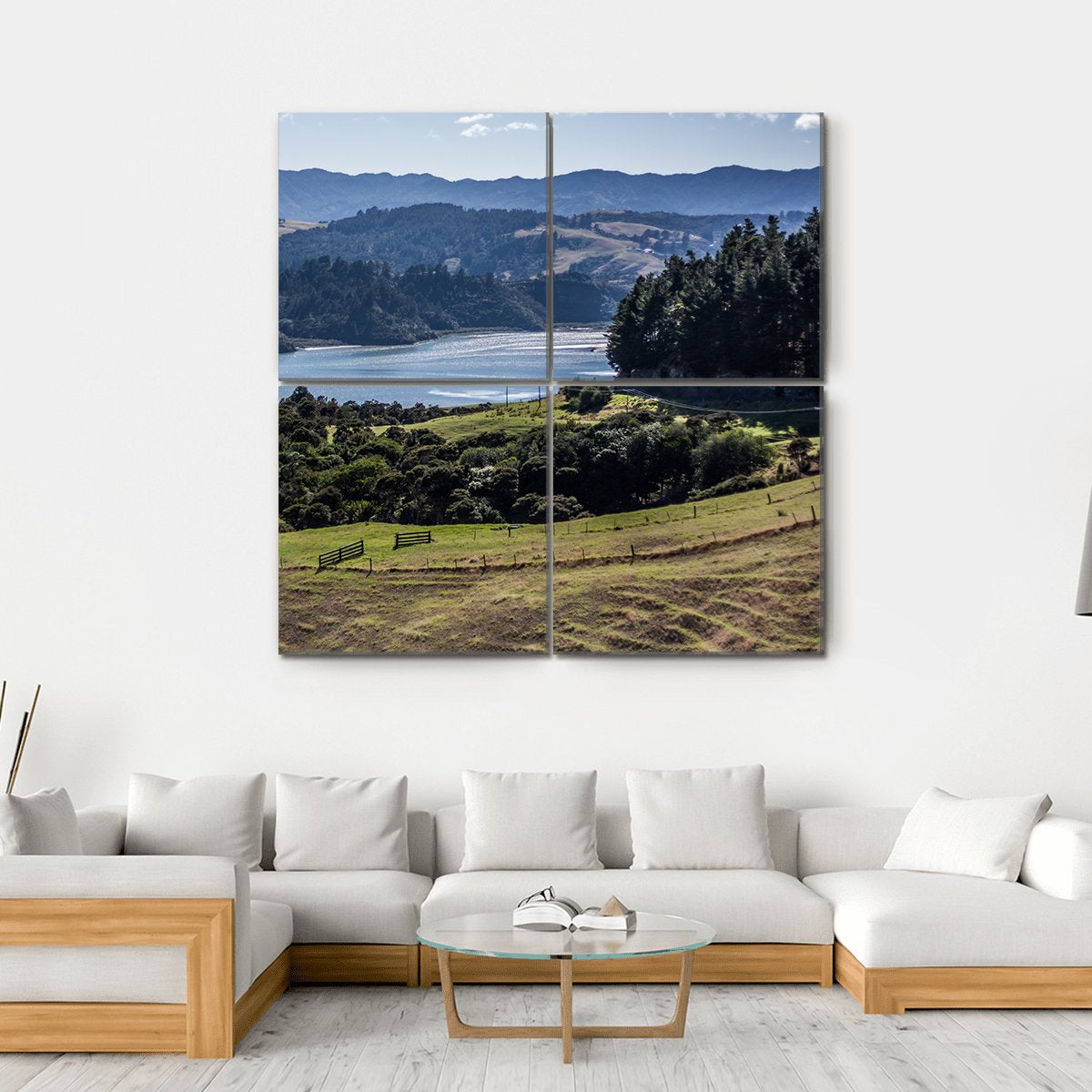 North Island Canvas Wall Art-4 Square-Gallery Wrap-17" x 17"-Tiaracle