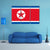 North Korea Flag Canvas Wall Art-3 Horizontal-Gallery Wrap-37" x 24"-Tiaracle