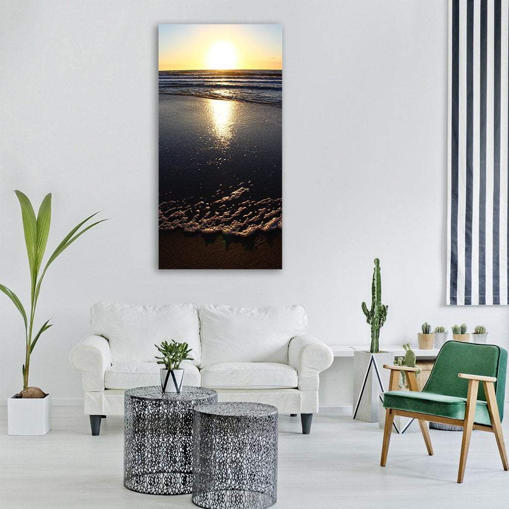 North Sea Beach In Holland Vertical Canvas Wall Art-3 Vertical-Gallery Wrap-12" x 25"-Tiaracle