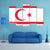 Northern Cyprus Flag Canvas Wall Art-3 Horizontal-Gallery Wrap-37" x 24"-Tiaracle