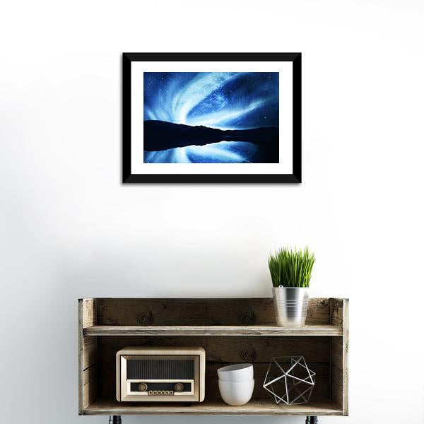 Northern Lights Aurora Canvas Wall Art-1 Piece-Framed Print-20" x 16"-Tiaracle