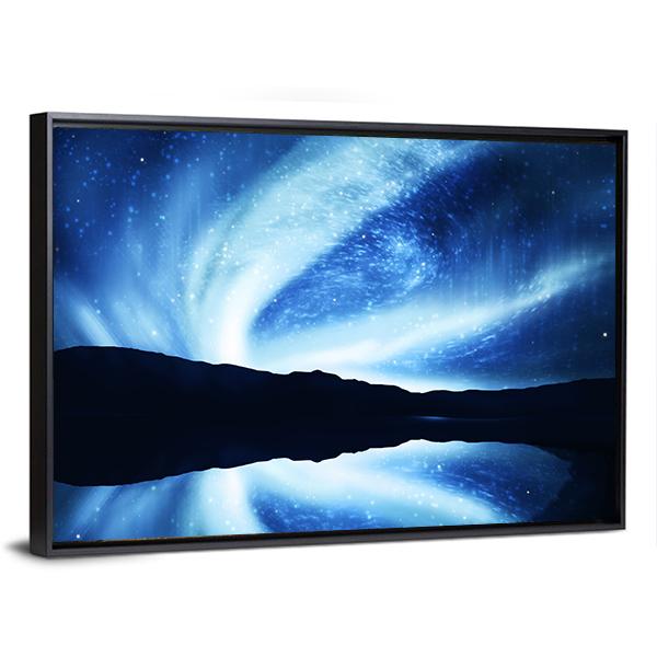 Northern Lights Aurora Canvas Wall Art-5 Horizontal-Gallery Wrap-22" x 12"-Tiaracle