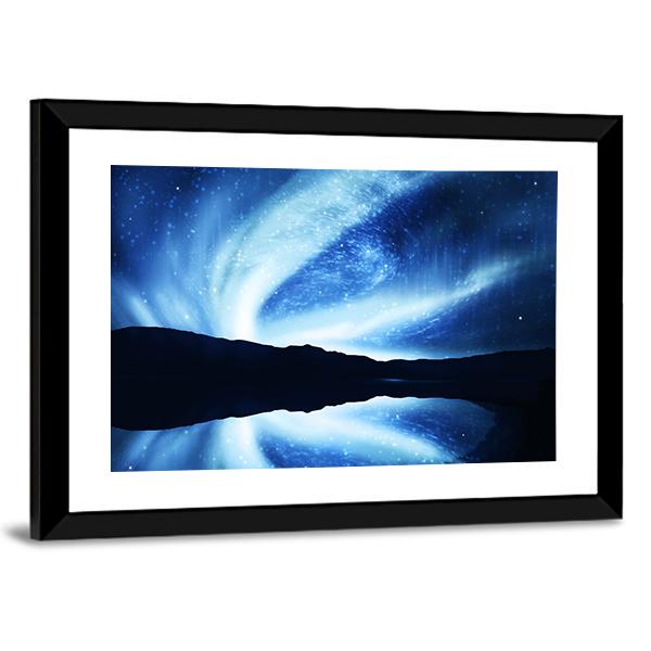 Northern Lights Aurora Canvas Wall Art-5 Horizontal-Gallery Wrap-22" x 12"-Tiaracle