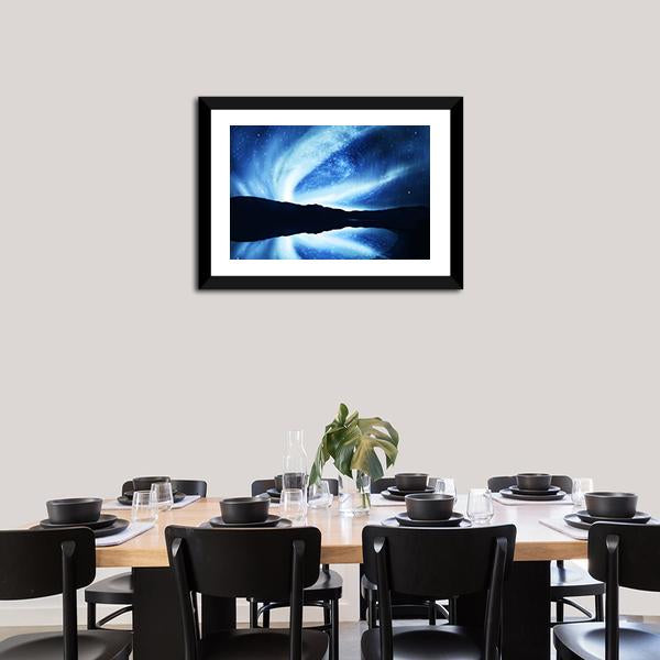 Northern Lights Aurora Canvas Wall Art-5 Horizontal-Gallery Wrap-22" x 12"-Tiaracle