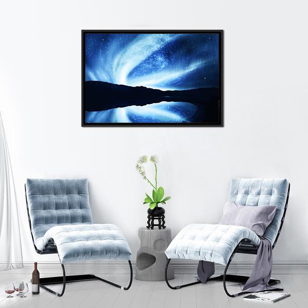 Northern Lights Aurora Canvas Wall Art-3 Horizontal-Gallery Wrap-25" x 16"-Tiaracle