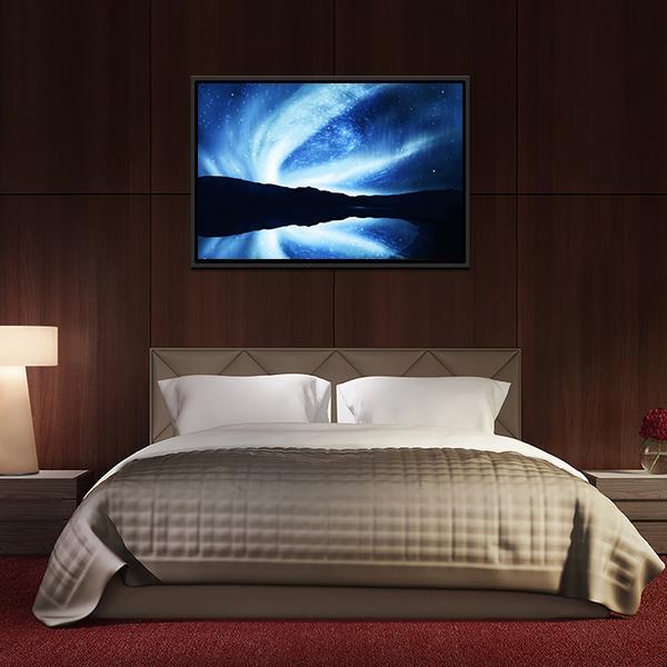 Northern Lights Aurora Canvas Wall Art-3 Horizontal-Gallery Wrap-25" x 16"-Tiaracle