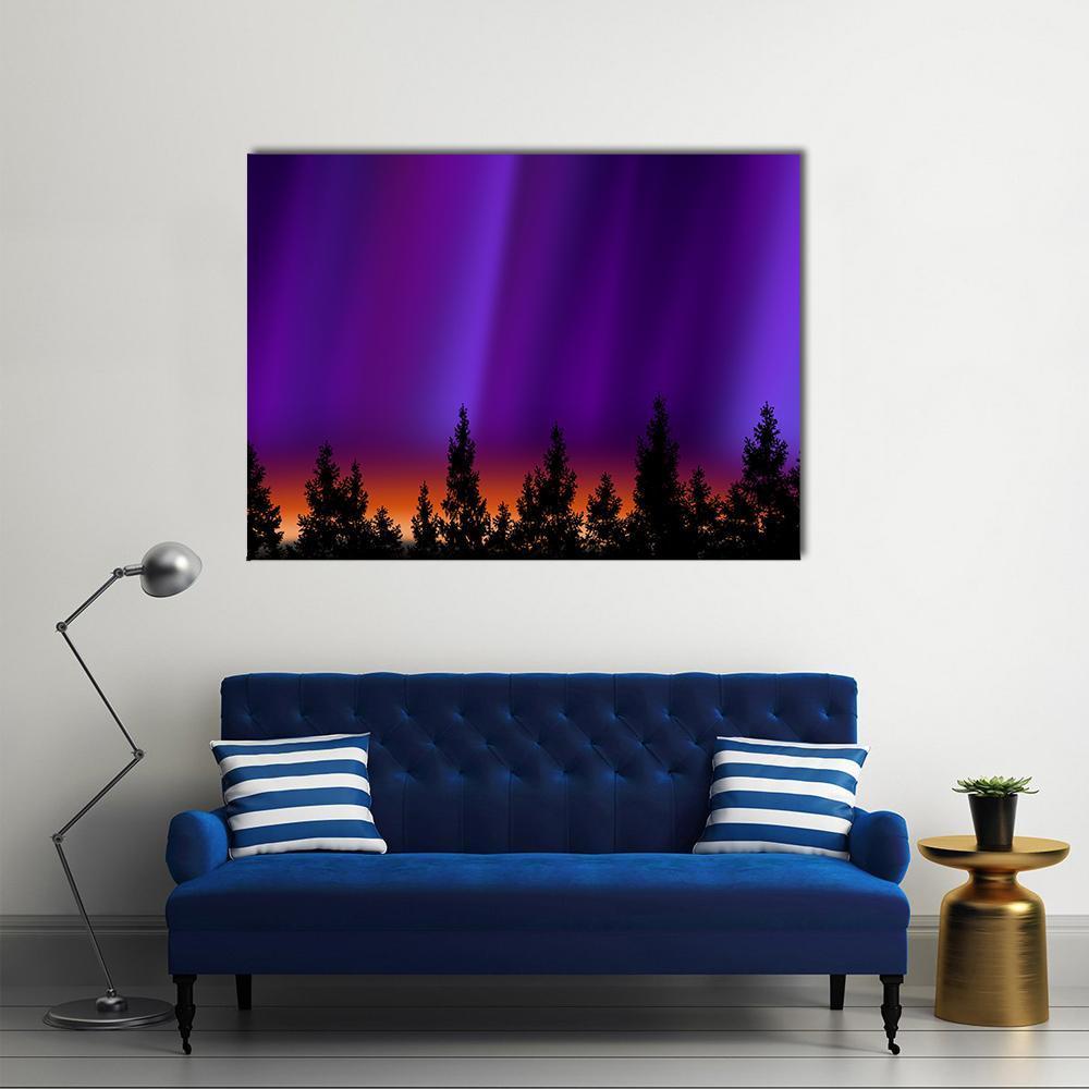 Northern Lights Canvas Wall Art-1 Piece-Gallery Wrap-48" x 32"-Tiaracle