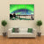 Northern Lights Over Snowy Landscape Canvas Wall Art-3 Horizontal-Gallery Wrap-37" x 24"-Tiaracle