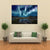 Northern Lights Over Wildflowers Canvas Wall Art-4 Horizontal-Gallery Wrap-34" x 24"-Tiaracle