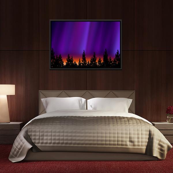 Northern Lights Panoramic Canvas Wall Art-1 Piece-36" x 12"-Tiaracle
