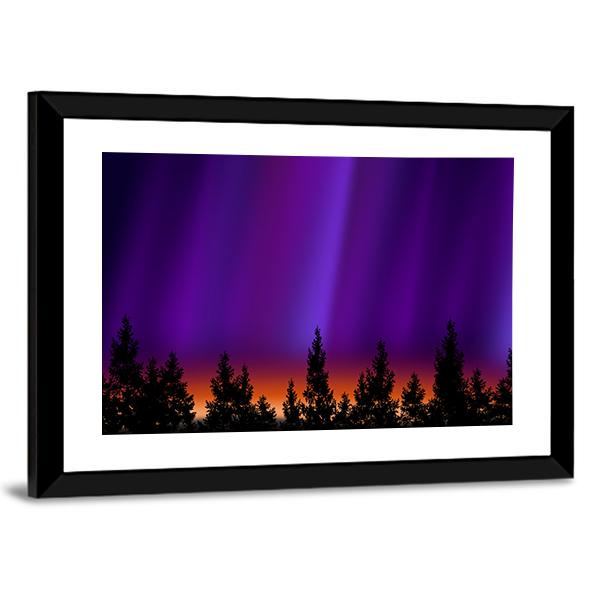 Northern Lights Panoramic Canvas Wall Art-1 Piece-36" x 12"-Tiaracle