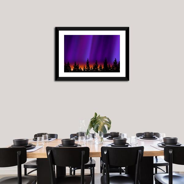 Northern Lights Panoramic Canvas Wall Art-1 Piece-36" x 12"-Tiaracle