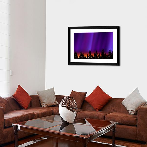 Northern Lights Panoramic Canvas Wall Art-1 Piece-36" x 12"-Tiaracle