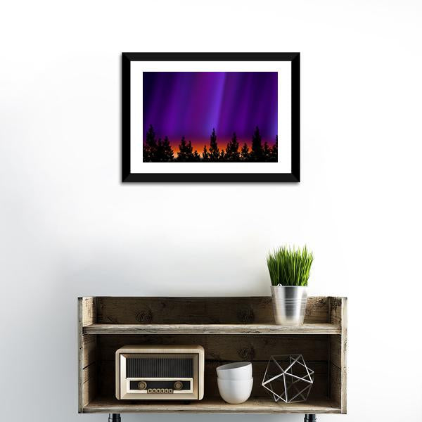 Northern Lights Panoramic Canvas Wall Art-1 Piece-36" x 12"-Tiaracle