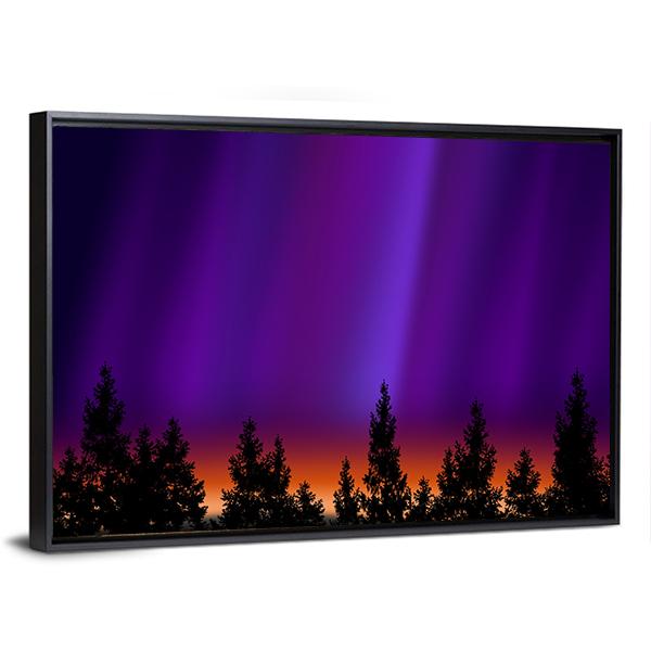 Northern Lights Panoramic Canvas Wall Art-1 Piece-36" x 12"-Tiaracle