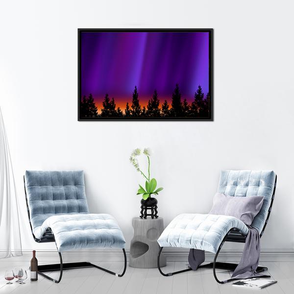 Northern Lights Panoramic Canvas Wall Art-1 Piece-36" x 12"-Tiaracle