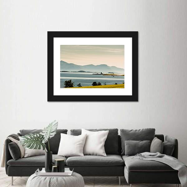 Norway Landscape At Summer Canvas Wall Art-1 Piece-Framed Print-20" x 16"-Tiaracle
