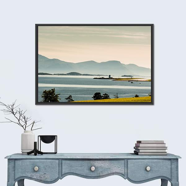 Norway Landscape At Summer Canvas Wall Art-3 Horizontal-Gallery Wrap-25" x 16"-Tiaracle