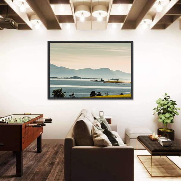 Norway Landscape At Summer Canvas Wall Art-3 Horizontal-Gallery Wrap-25" x 16"-Tiaracle