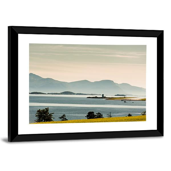 Norway Landscape At Summer Canvas Wall Art-3 Horizontal-Gallery Wrap-25" x 16"-Tiaracle
