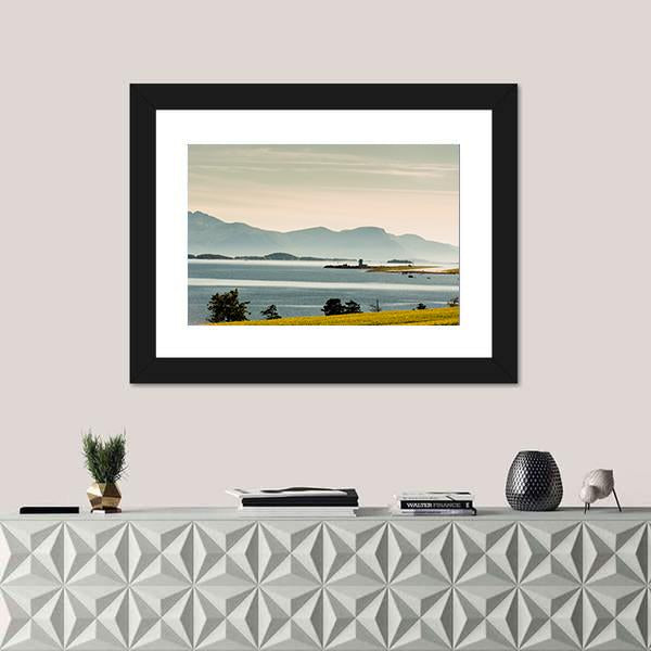 Norway Landscape At Summer Canvas Wall Art-3 Horizontal-Gallery Wrap-25" x 16"-Tiaracle