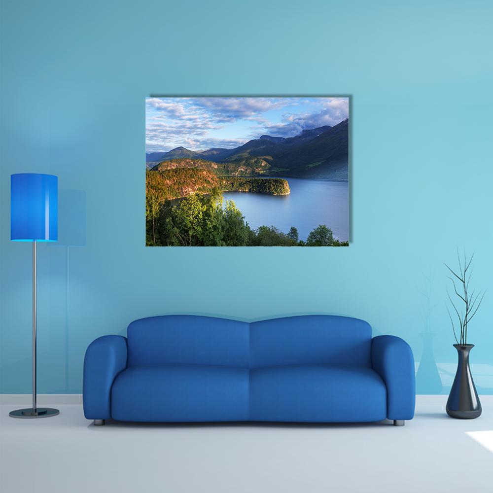 Norway Landscape Canvas Wall Art-1 Piece-Gallery Wrap-36" x 24"-Tiaracle