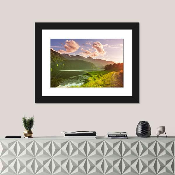 Norway Landscapes Canvas Wall Art-1 Piece-Framed Print-20" x 16"-Tiaracle