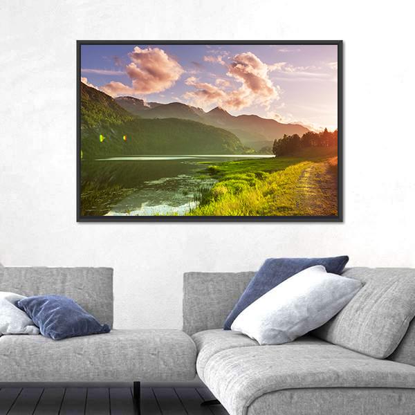 Norway Landscapes Canvas Wall Art-3 Horizontal-Gallery Wrap-25" x 16"-Tiaracle