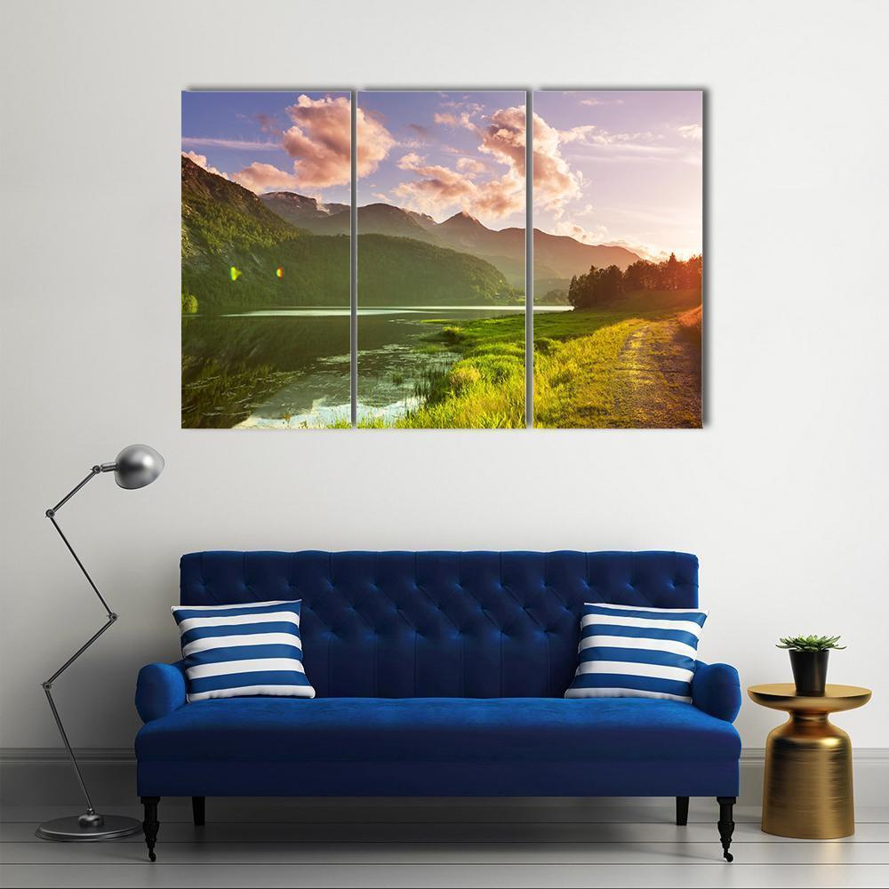 Norway Landscapes Canvas Wall Art-3 Horizontal-Gallery Wrap-37" x 24"-Tiaracle