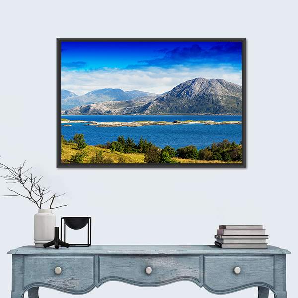 Norway Northern Islands Landscape Canvas Wall Art-1 Piece-Floating Frame-24" x 16"-Tiaracle