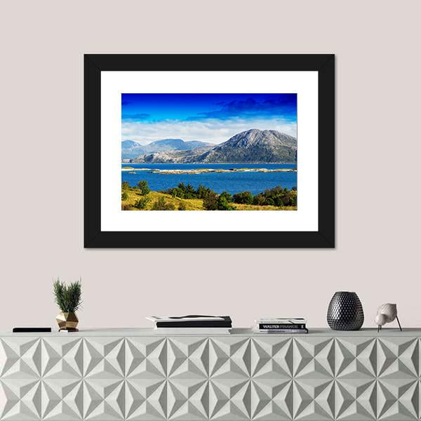 Norway Northern Islands Landscape Canvas Wall Art-1 Piece-Framed Print-20" x 16"-Tiaracle
