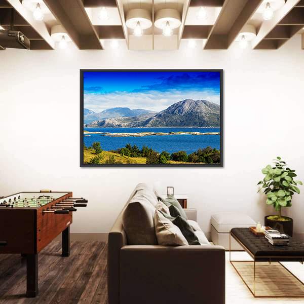 Norway Northern Islands Landscape Canvas Wall Art-3 Horizontal-Gallery Wrap-25" x 16"-Tiaracle