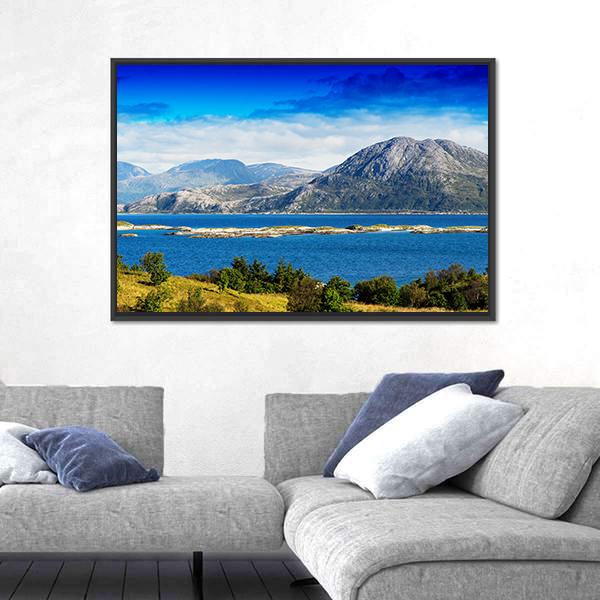 Norway Northern Islands Landscape Canvas Wall Art-3 Horizontal-Gallery Wrap-25" x 16"-Tiaracle