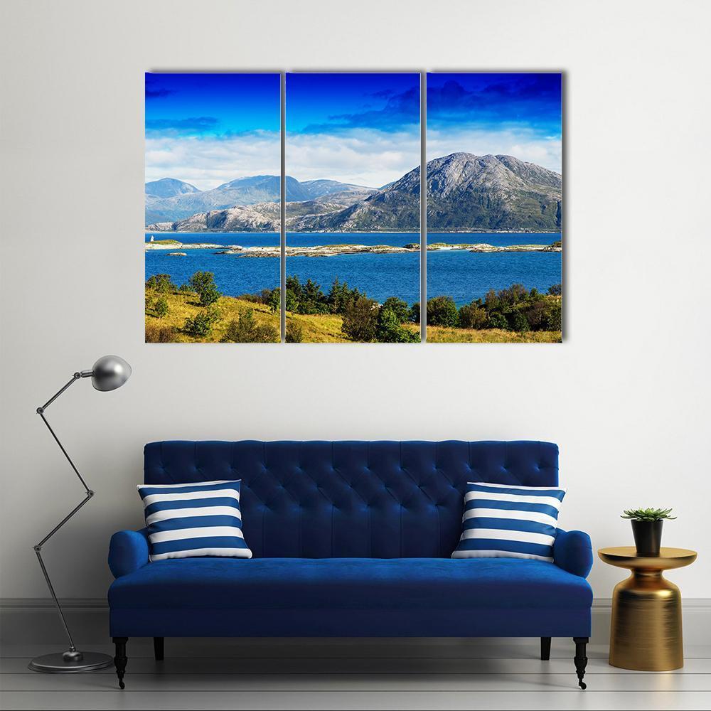 Norway Northern Islands Landscape Canvas Wall Art-3 Horizontal-Gallery Wrap-37" x 24"-Tiaracle