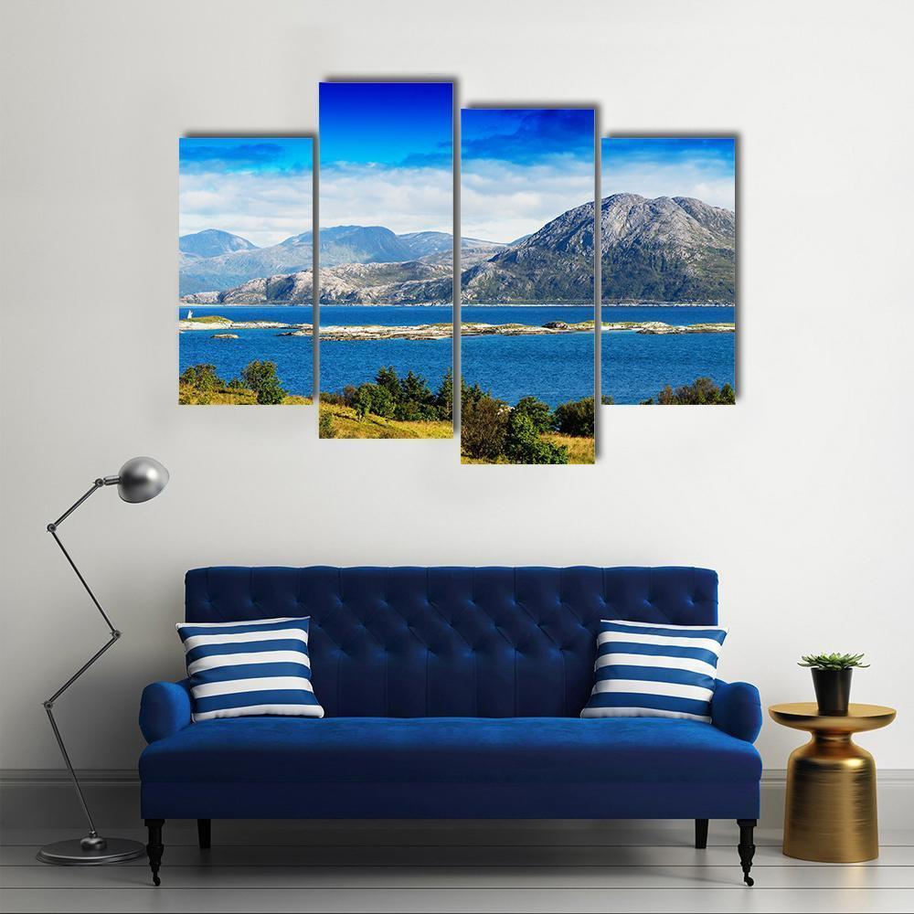 Norway Northern Islands Landscape Canvas Wall Art-4 Pop-Gallery Wrap-50" x 32"-Tiaracle