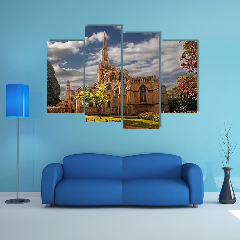 Norwich Cathedral Canvas Wall Art-4 Pop-Gallery Wrap-50" x 32"-Tiaracle
