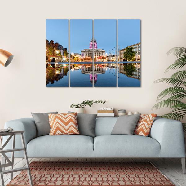 Nottingham Council House Canvas Wall Art-4 Horizontal-Gallery Wrap-34" x 24"-Tiaracle