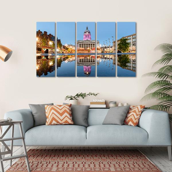 Nottingham Council House Canvas Wall Art-5 Horizontal-Gallery Wrap-22" x 12"-Tiaracle