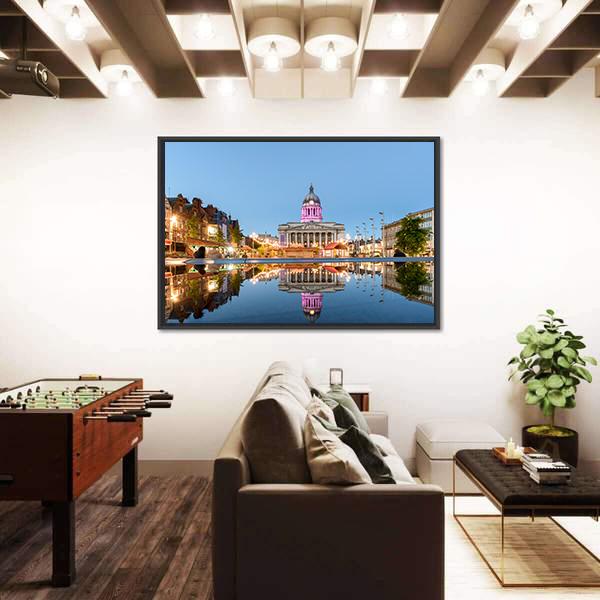 Nottingham Council House Canvas Wall Art-3 Horizontal-Gallery Wrap-25" x 16"-Tiaracle