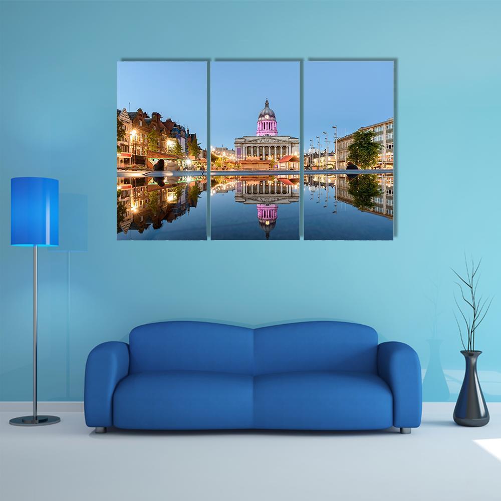 Nottingham Council House Canvas Wall Art-3 Horizontal-Gallery Wrap-37" x 24"-Tiaracle