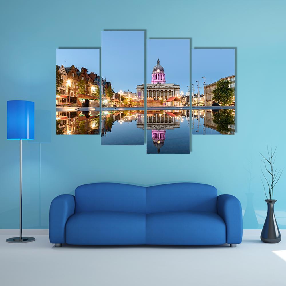 Nottingham Council House Canvas Wall Art-4 Pop-Gallery Wrap-50" x 32"-Tiaracle