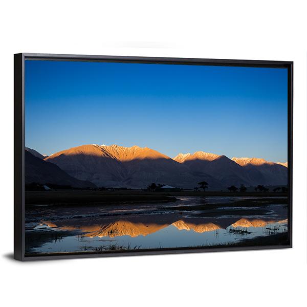Nubra River In Nubra Valley Canvas Wall Art-3 Horizontal-Gallery Wrap-25" x 16"-Tiaracle