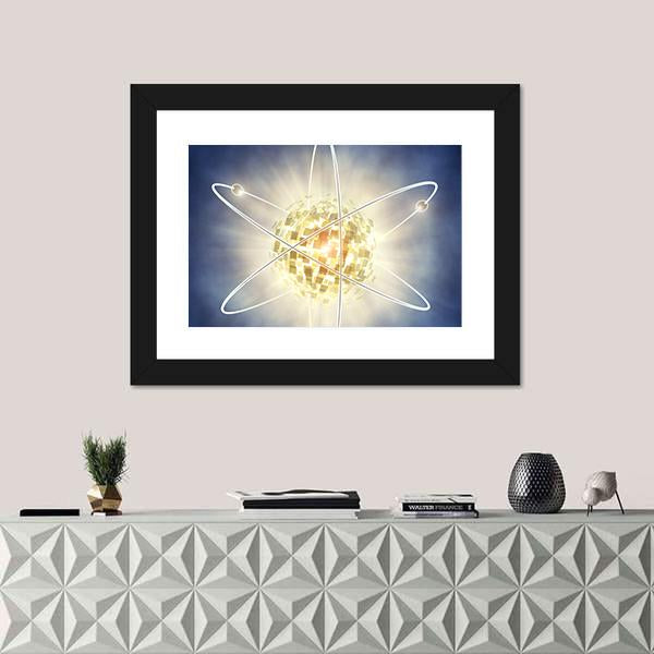 Nuclear Fission Concept Canvas Wall Art-3 Horizontal-Gallery Wrap-25" x 16"-Tiaracle