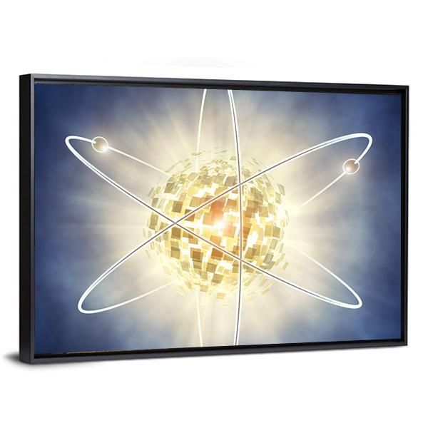 Nuclear Fission Concept Canvas Wall Art-3 Horizontal-Gallery Wrap-25" x 16"-Tiaracle