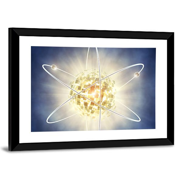 Nuclear Fission Concept Canvas Wall Art-3 Horizontal-Gallery Wrap-25" x 16"-Tiaracle
